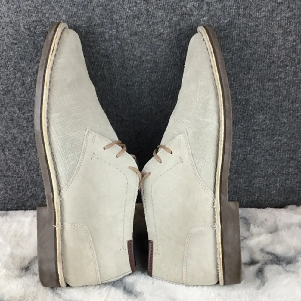 Kenneth Cole Men's Beige‎ Leather Lace-up Shoes Size 11.5